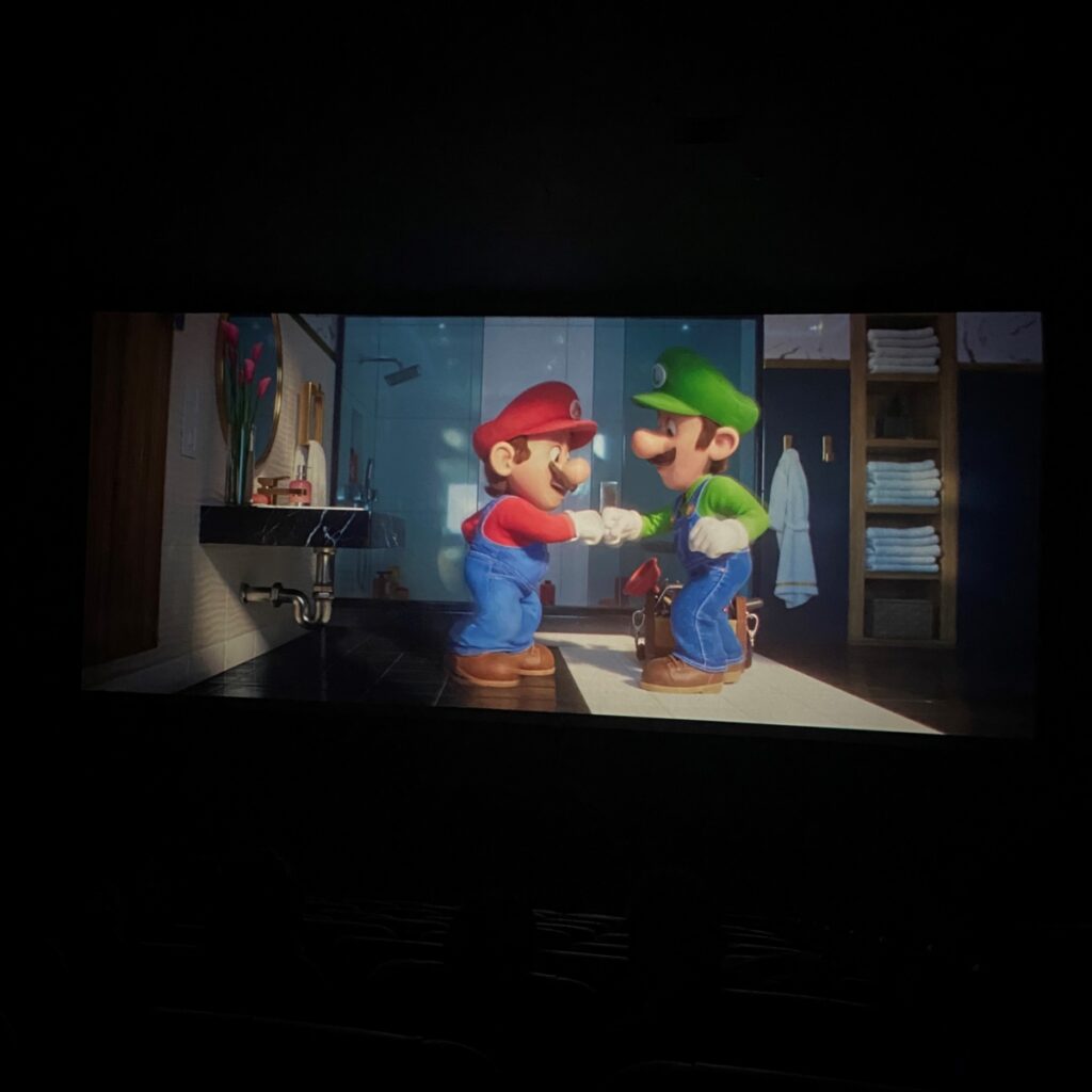 Fui assistir o filme Super Mário bros o Filme e teve uma linda