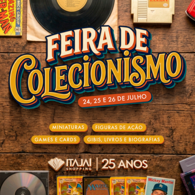 Feira de Colecionismo leva itens raros e cultura pop ao Itajaí Shopping neste final de semana